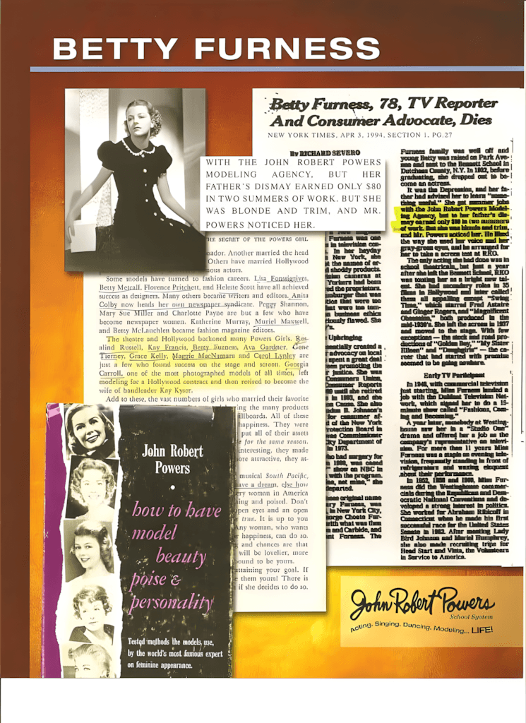 Betty Furness - a legacy of John Robert Powers